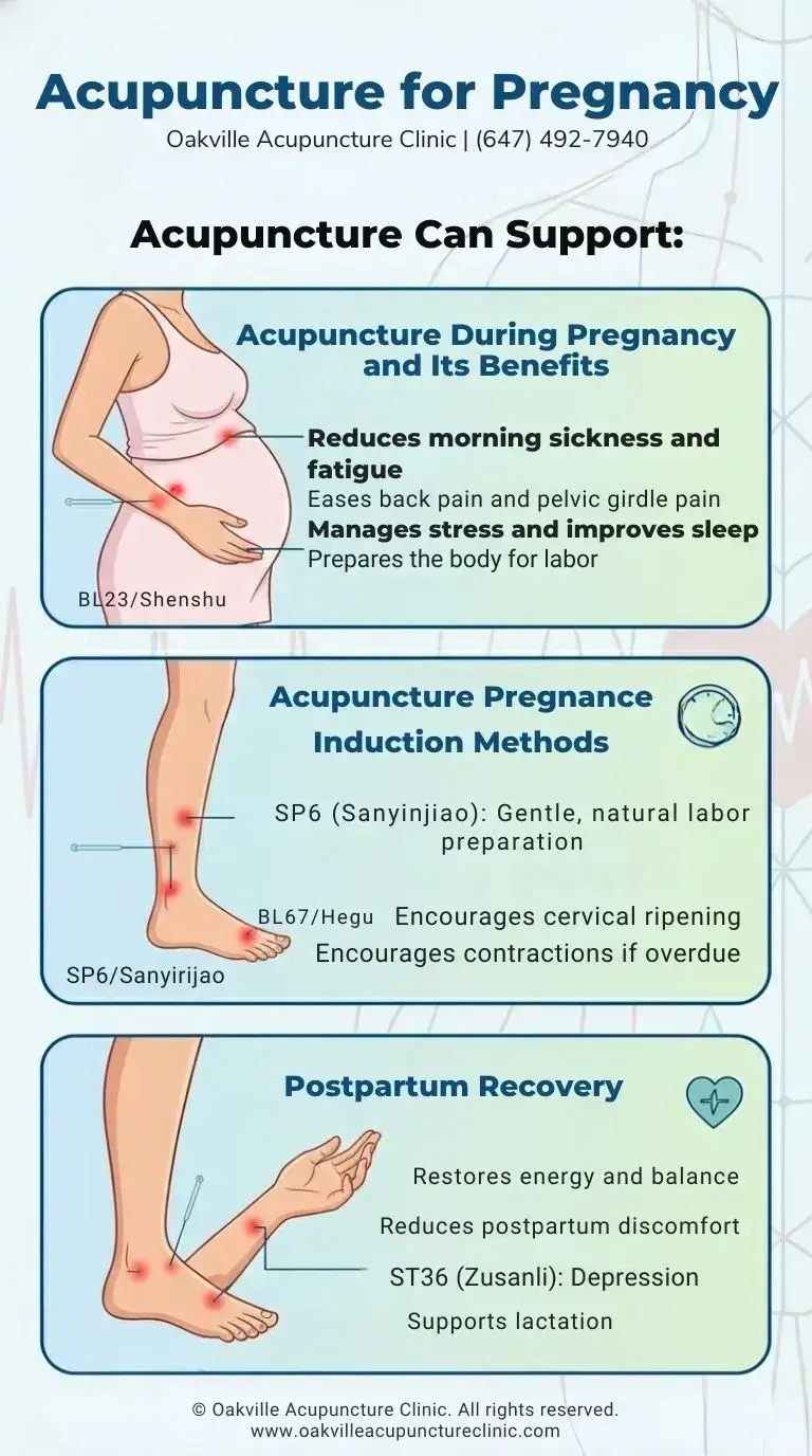 Acupuncture for Pregnancy - Infographic -Oakville Acupuncture Clinic